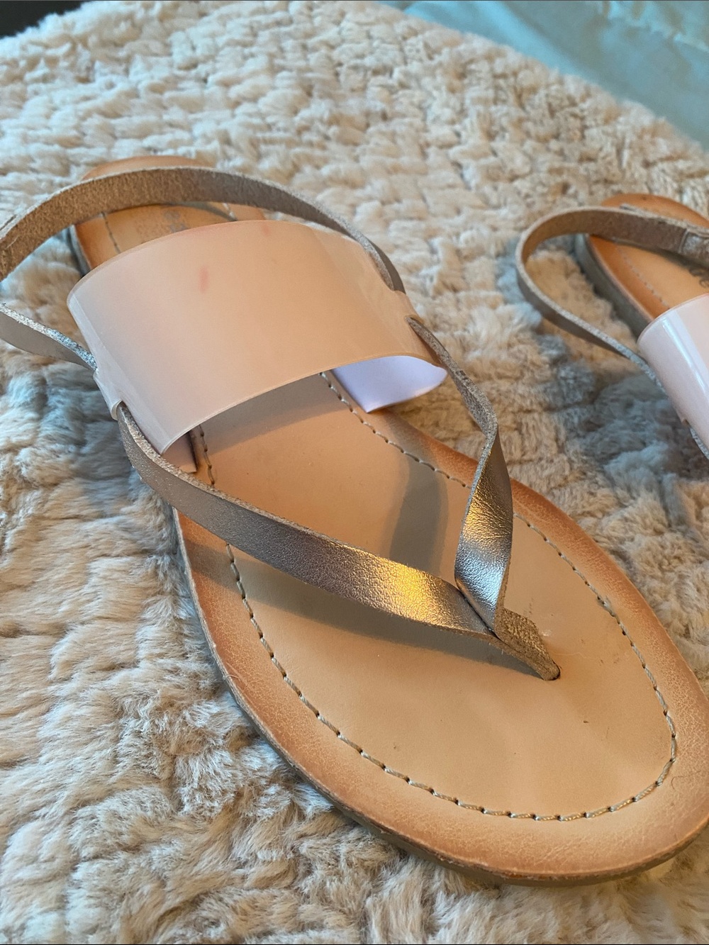 🌸 Madden Girl Blush and Rose Gold Open-Toe Strap Sandals - Picture 8 of 11